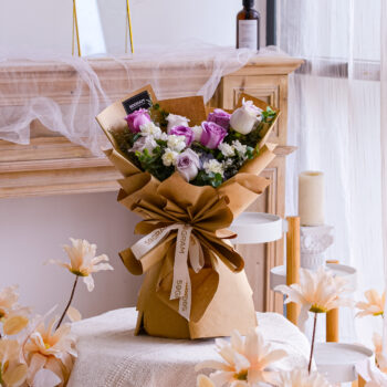 Purple color rose, light purple color roses flower bouquet