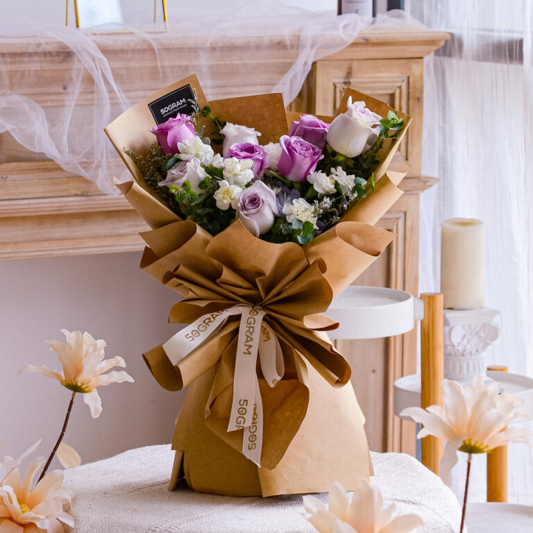 Purple Color Rose, Light Purple Color Roses Flower Bouquet