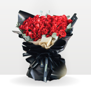 Luxuriante 50 Red Roses Bouquet Free Delivery KL & PJ