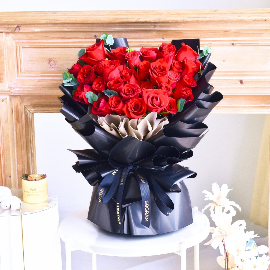 Luxuriante 33 Red Roses Bouquet | Free Delivery KL & PJ