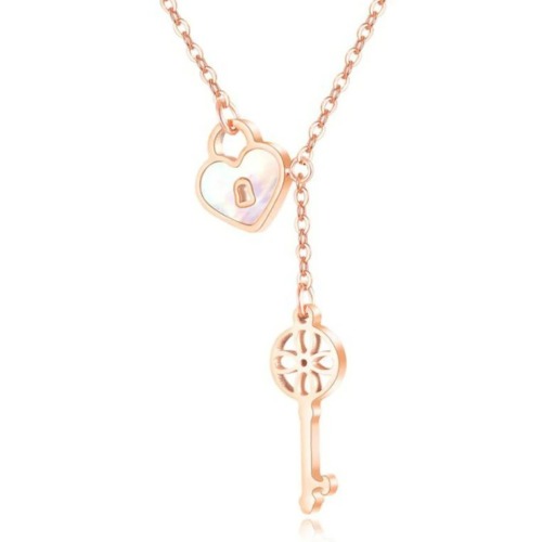 Promise heart lock necklace