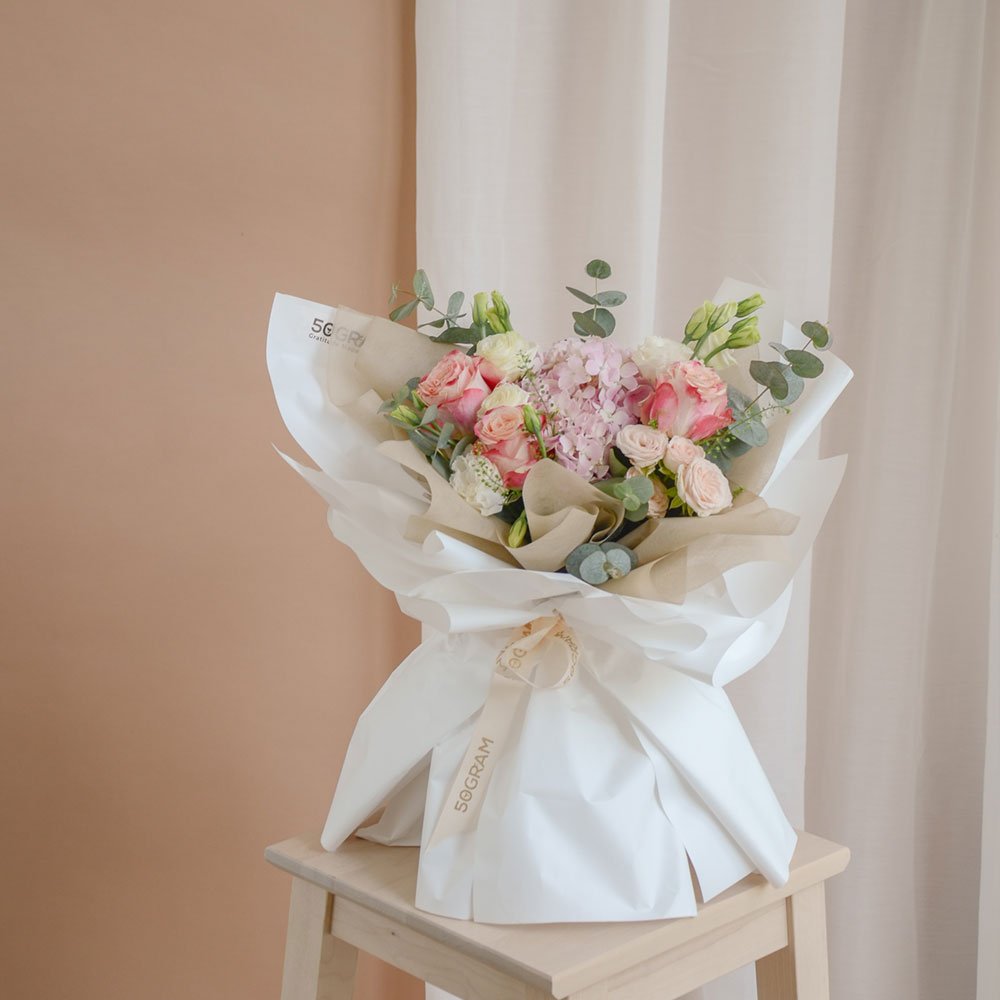 My Treasure – Pink Hydrangea Bouquet