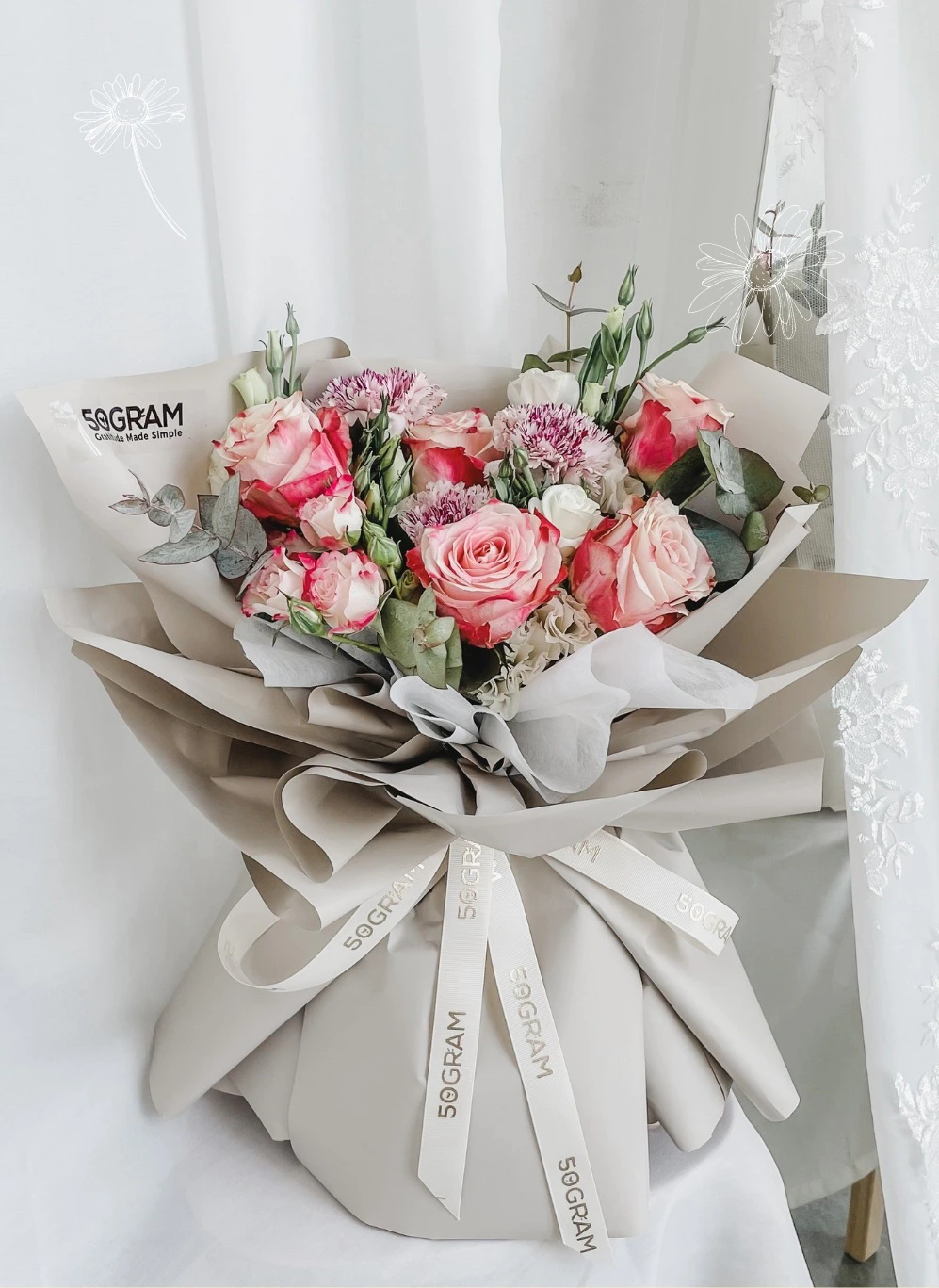 Forever Pure - Mother's Day Hand Bouquet 4 Forever Pure 3 1
