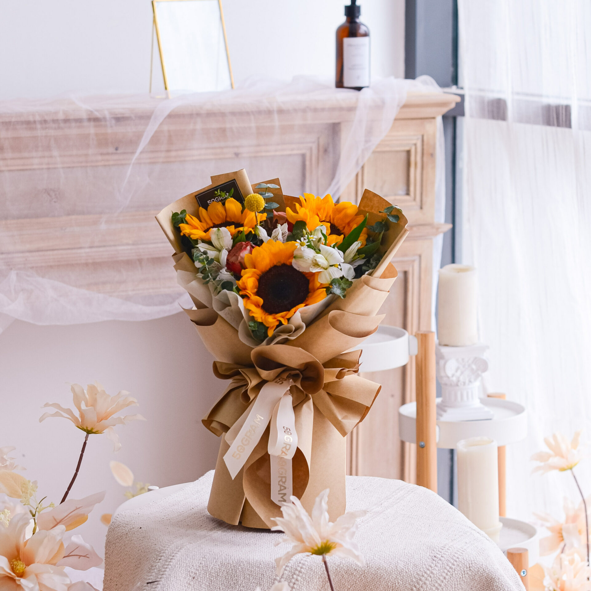 Beautiful you – sunflower bouquet – (r) | hand bouquet