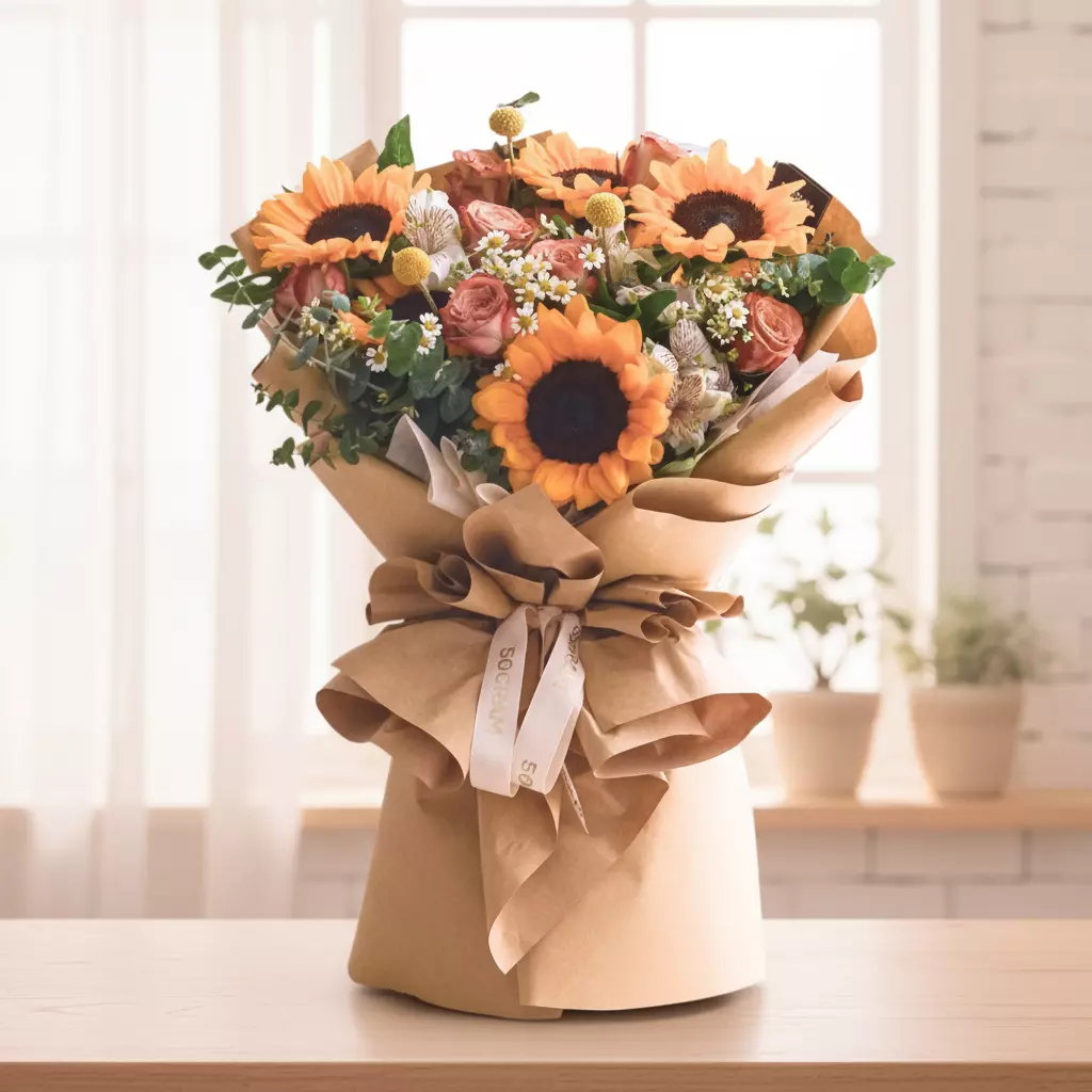 Beautiful You Sunflower Hand Bouquet