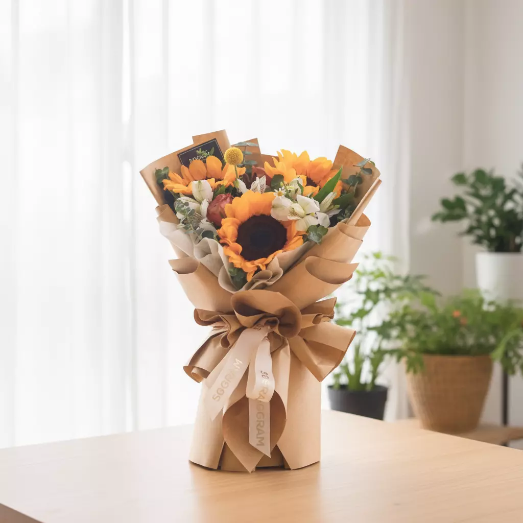 Beautiful You Sunflower Hand Bouquet