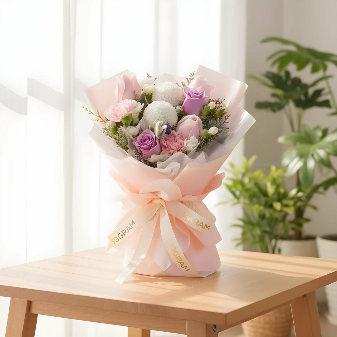 Soulmate Pink Carnation Hand Bouquet