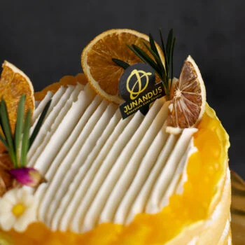 Mango passion vegetarian naked cake 6 scaled