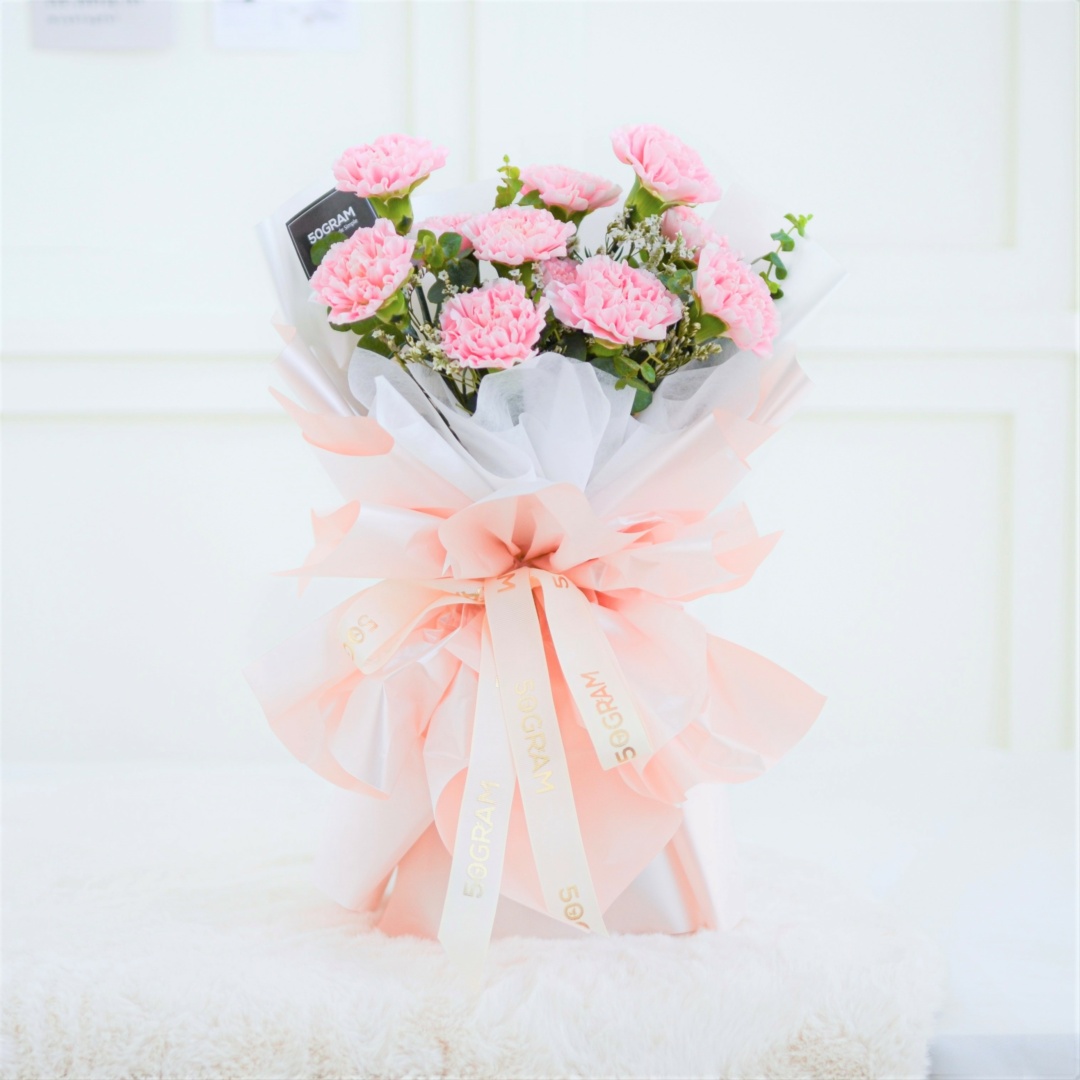 Gracious Love – Pink Carnation Bouquet
