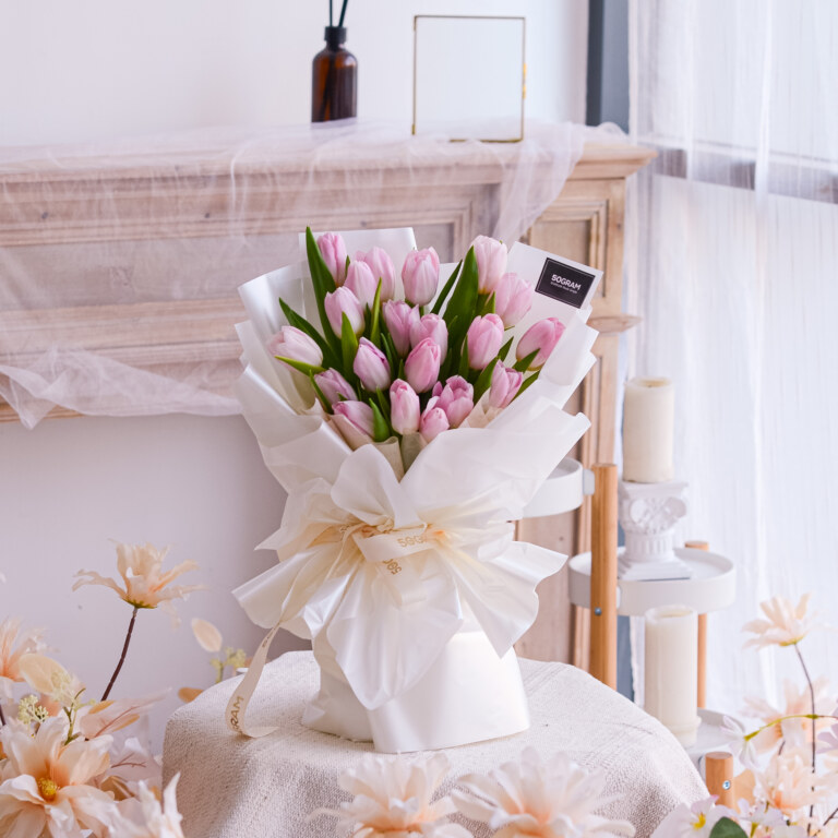Light Pink, Tulip, Light Pink Tulip, Free Delivery, KL, Kuala Lumpur, Birthday, Surprise