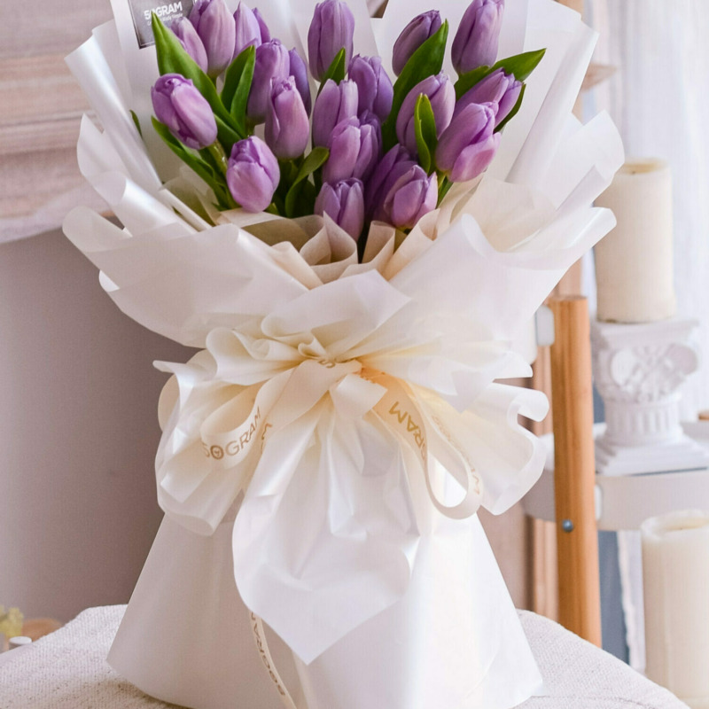 Light purple, tulip, light purple tulip, free delivery, kl, kuala lumpur, birthday, surprise