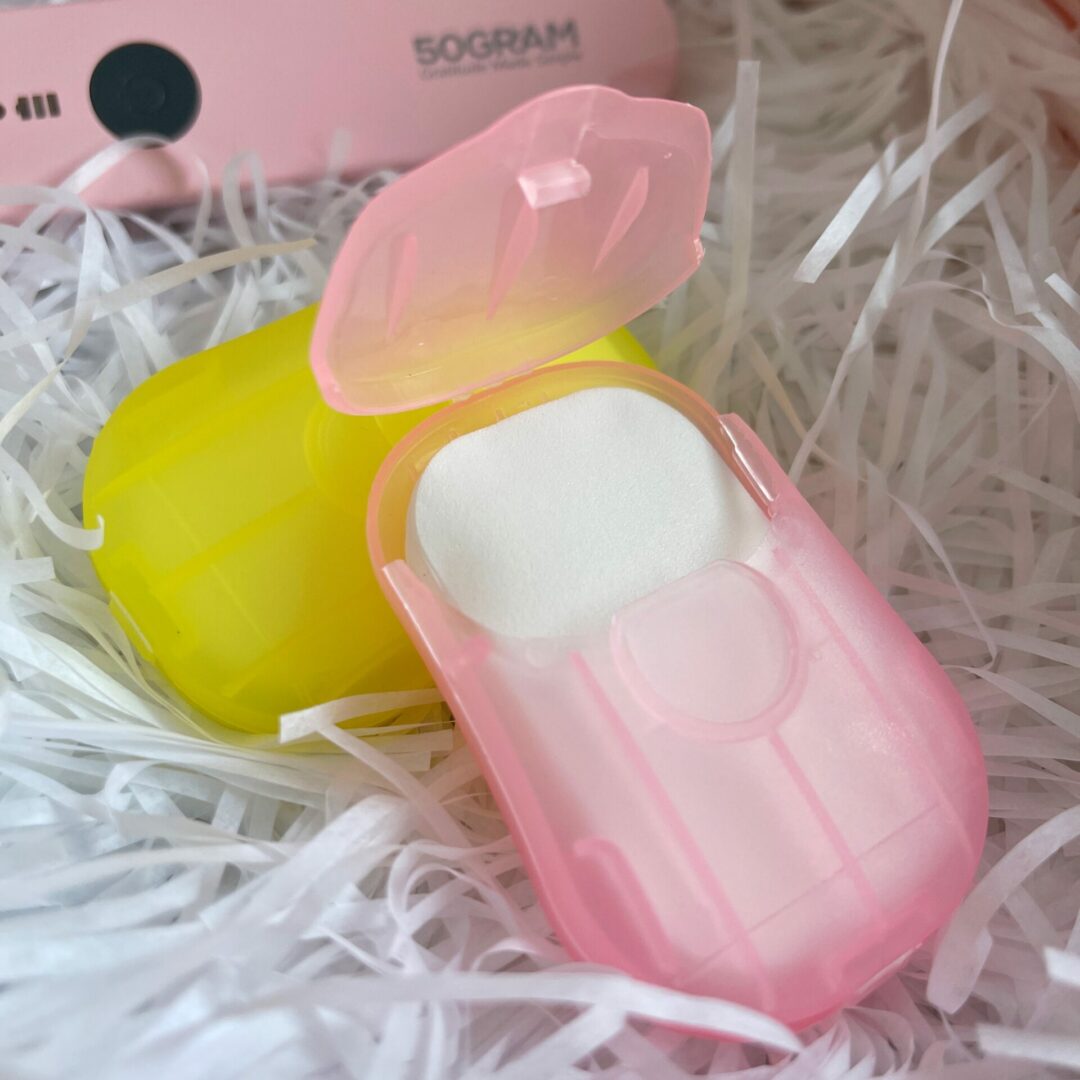 Portable travel disposable hand soap