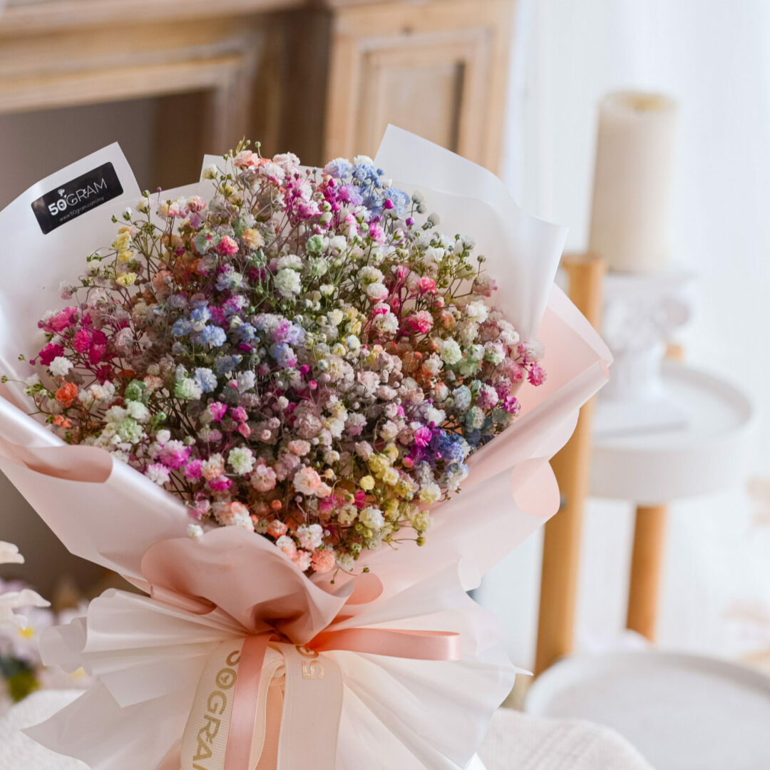Colorful baby breath, rainbow baby breath, rainbow, colorful