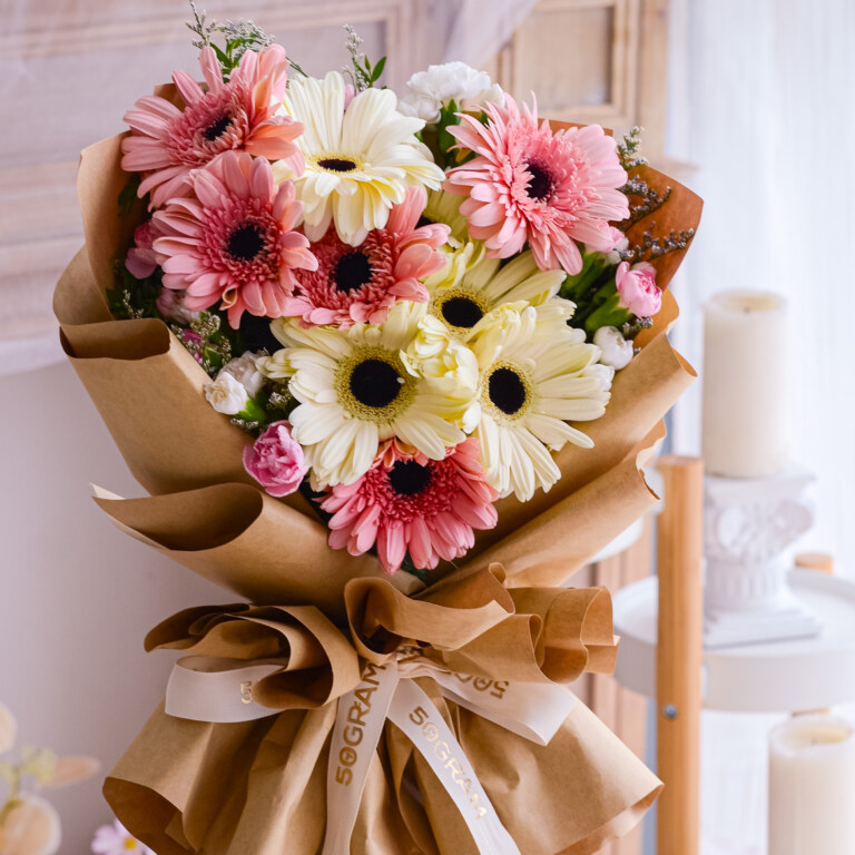 Pink Daisy, White Daisy, Flower Bouquet, Free Delivery, KL, Kuala Lumpur, Birthday, Surprise