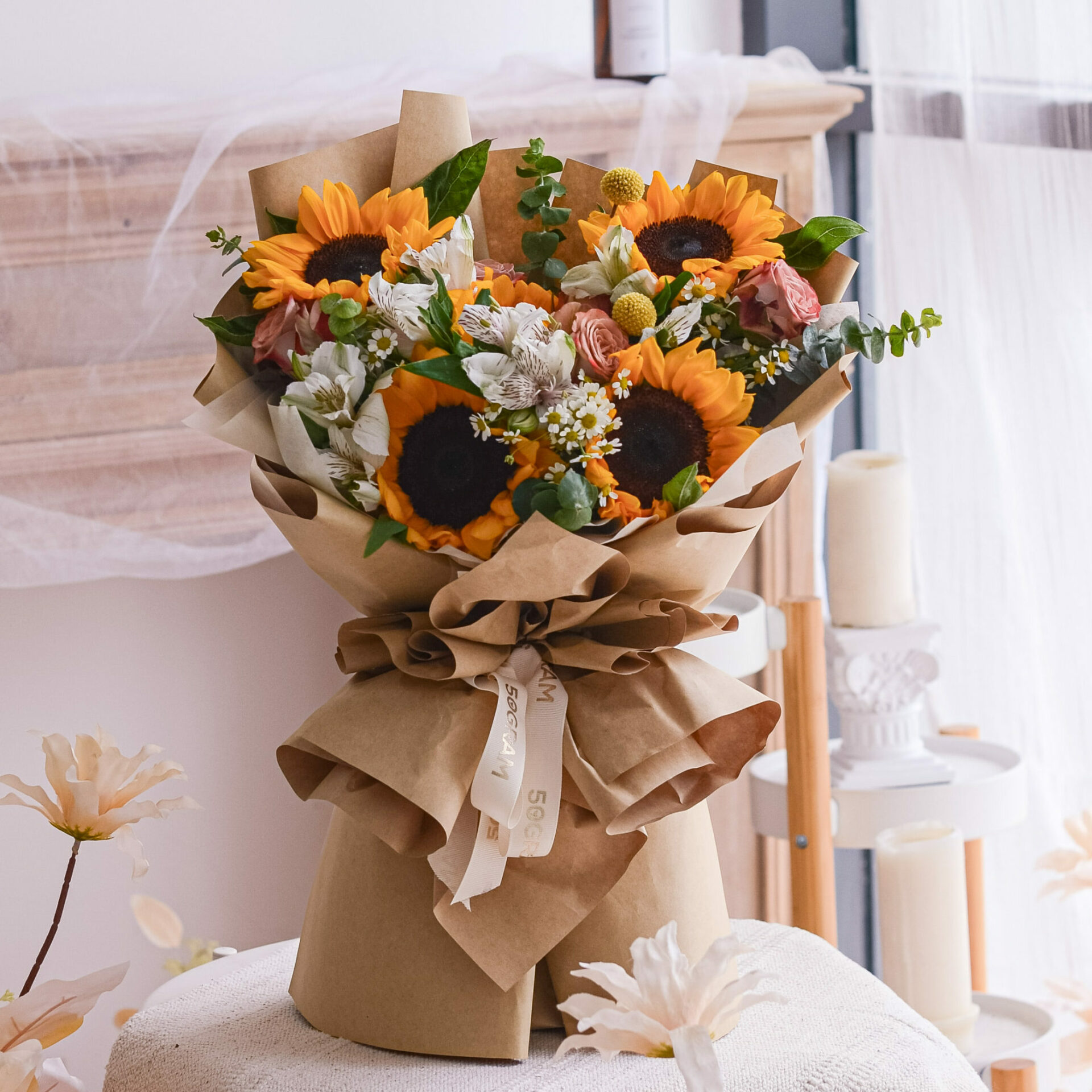 Beautiful You - Sunflower Bouquet - (M) | Hand Bouquet | 50Gram