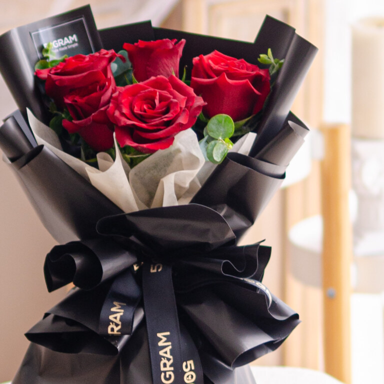 Red, Rose, Red Rose, Eucalyptus Cinerea, Free Delivery, KL, Kuala Lumpur, Birthday, Surprise