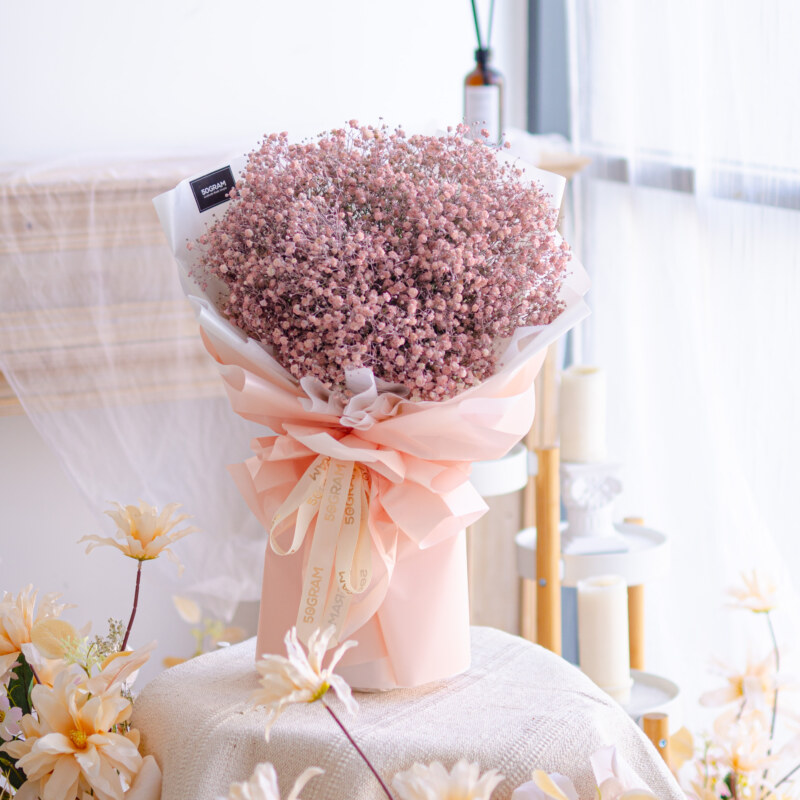 Baby pink, pink, baby breath, free delivery, kl, kuala lumpur, birthday, surprise