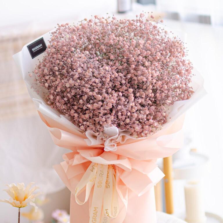Baby Pink, Pink, Baby Breath, Free Delivery, KL, Kuala Lumpur, Birthday, Surprise