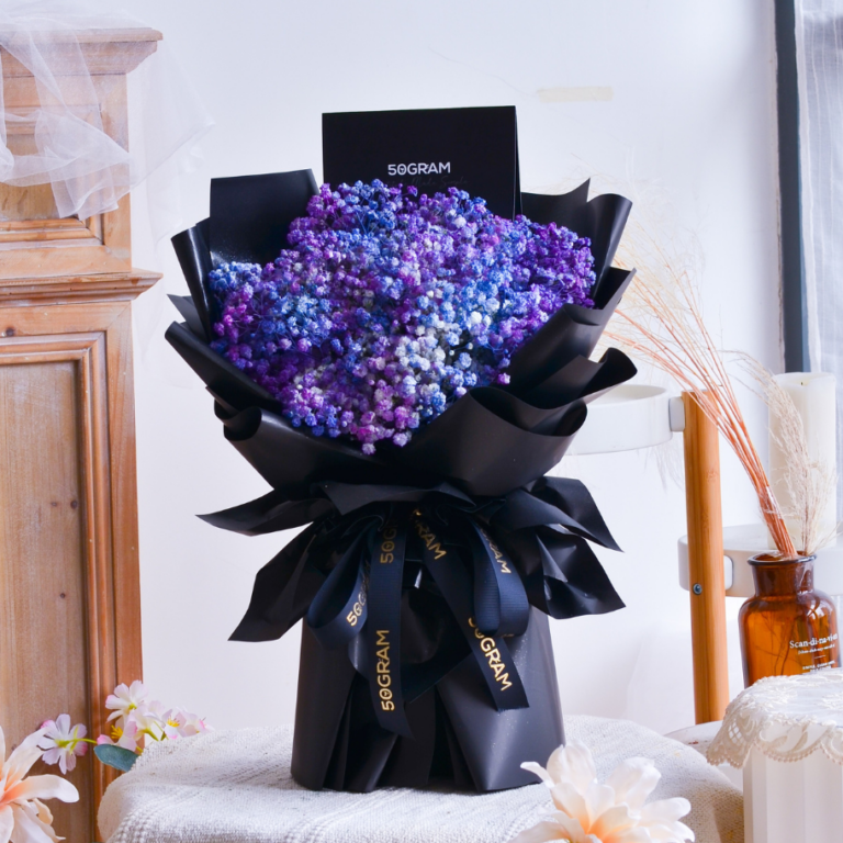 Galaxy Babybreath flower Bouquet, Free Delivery, KL, Kuala Lumpur, Birthday, Surprise Flower Box Free Delivery