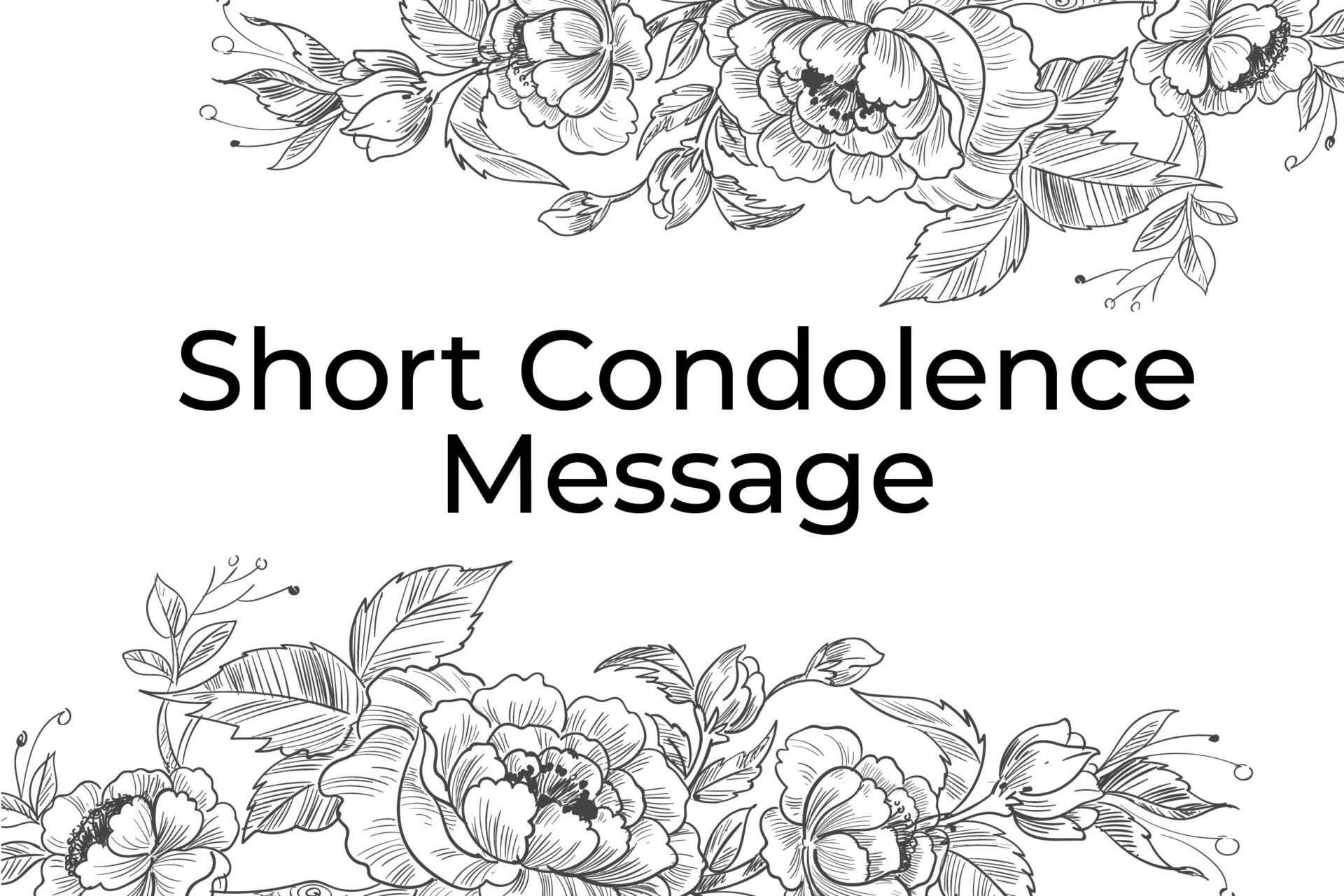 Short condolence message word