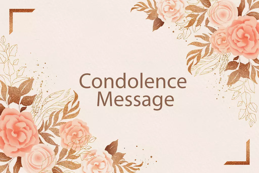 condolences message word