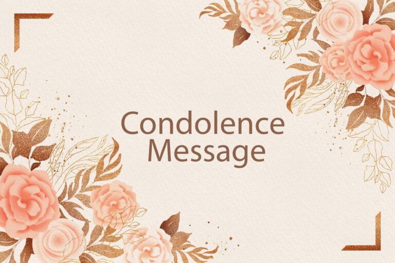 condolences message word