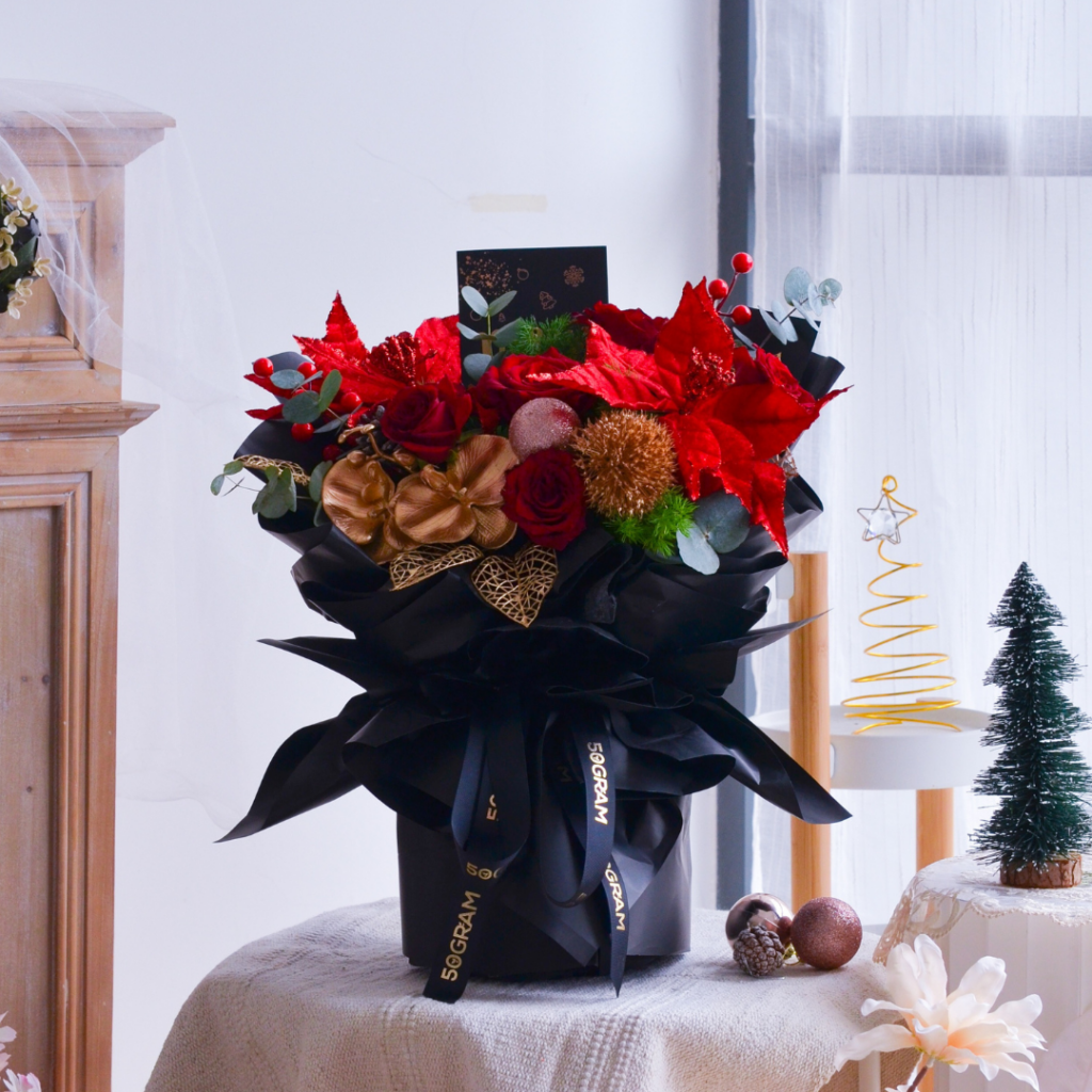 Christmas flower bouquet , free same day delivery to kl & pj