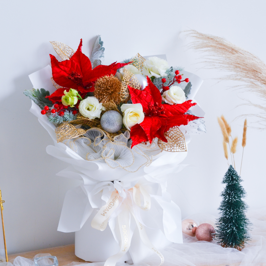 Christmas flower bouquet , free same day delivery to kl & pj