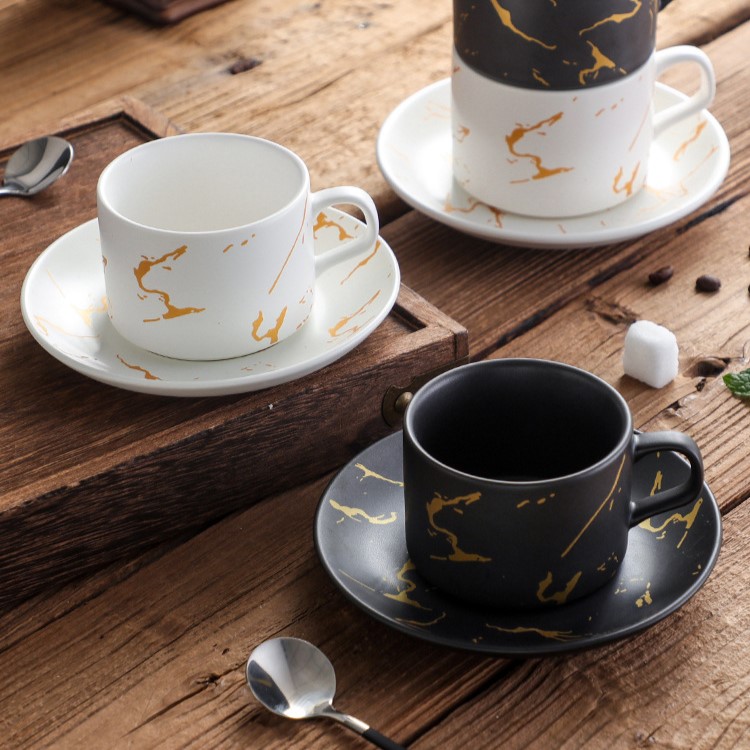 Classy marbled ceramic coffee cup 1