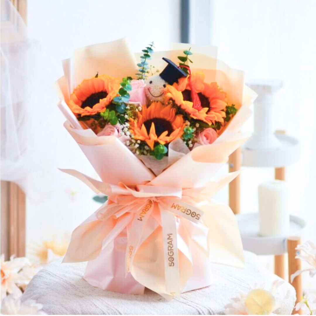 Sunny Up Sunflower Bouquet | Hand Bouquet , Free Delivery KL & PJ