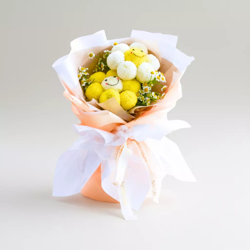 Happy Face Ping Pong Hand Bouquet