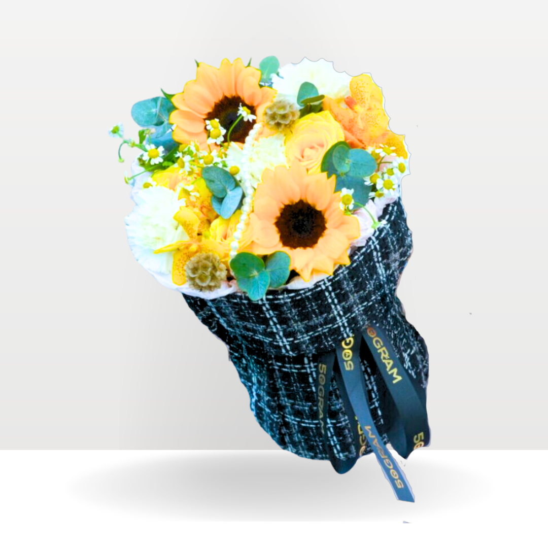 Oriental Scents Russian Style Sunflower Bouquet Free Delivery KL PJ
