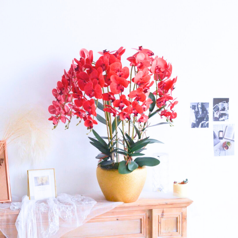 Delightful Glory (Artificial Orchid) | Opening flower Pot free delivery KL & PJ