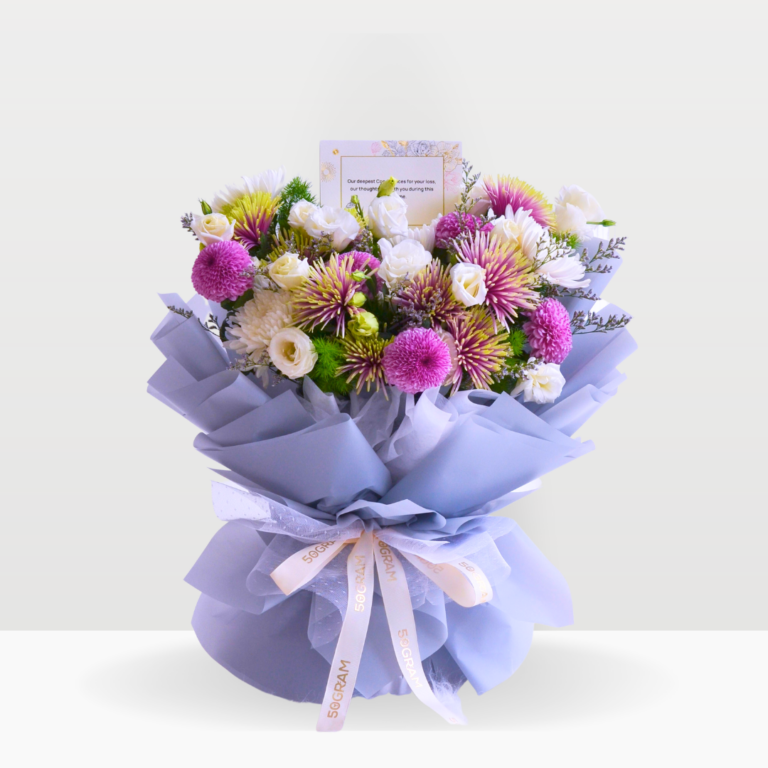 Twilight Serenity | Condolences Hand Bouquet Large Size Free Delivery KL & PJ