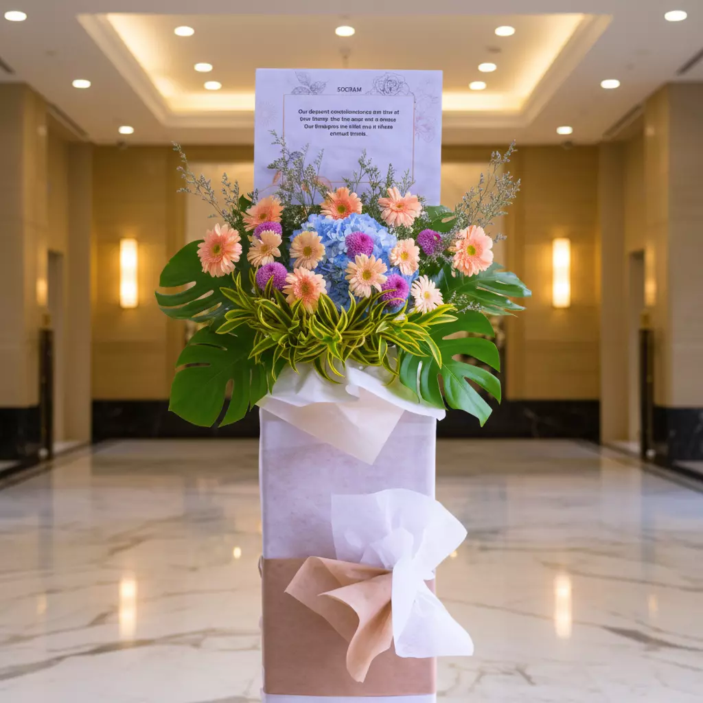 Harmony's Embrace | Condolences Flower Stand