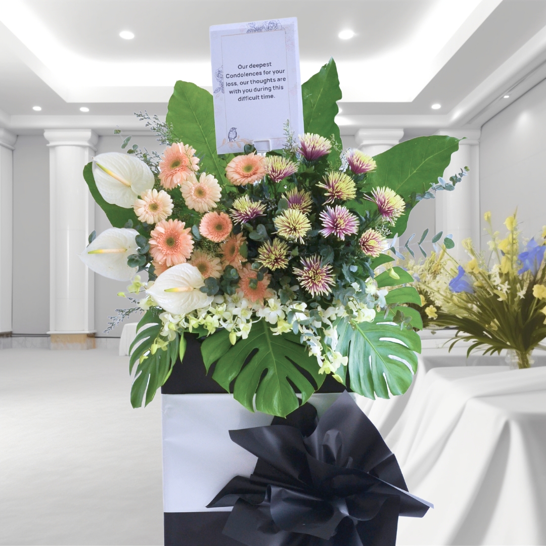 Ethereal Tribute | Condolences Flower Stand Standard Size Free Delivery KL & PJ