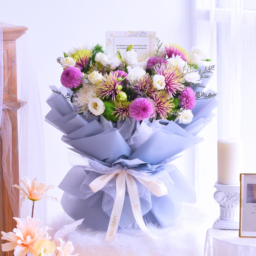 Twilight Serenity | Condolences Hand Bouquet Large Size Free Delivery KL & PJ
