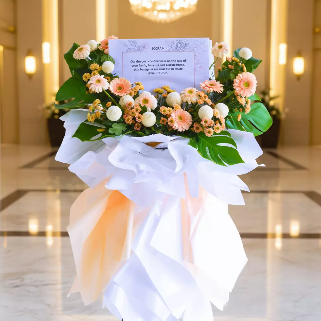 Tranquil Remembrance | Condolences Flower Stand