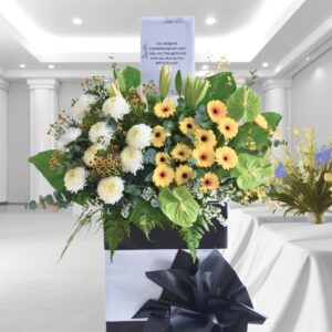 Serenade of Sunshine | Condolences Flower Stand Premium Size Free Delivery KL & PJ