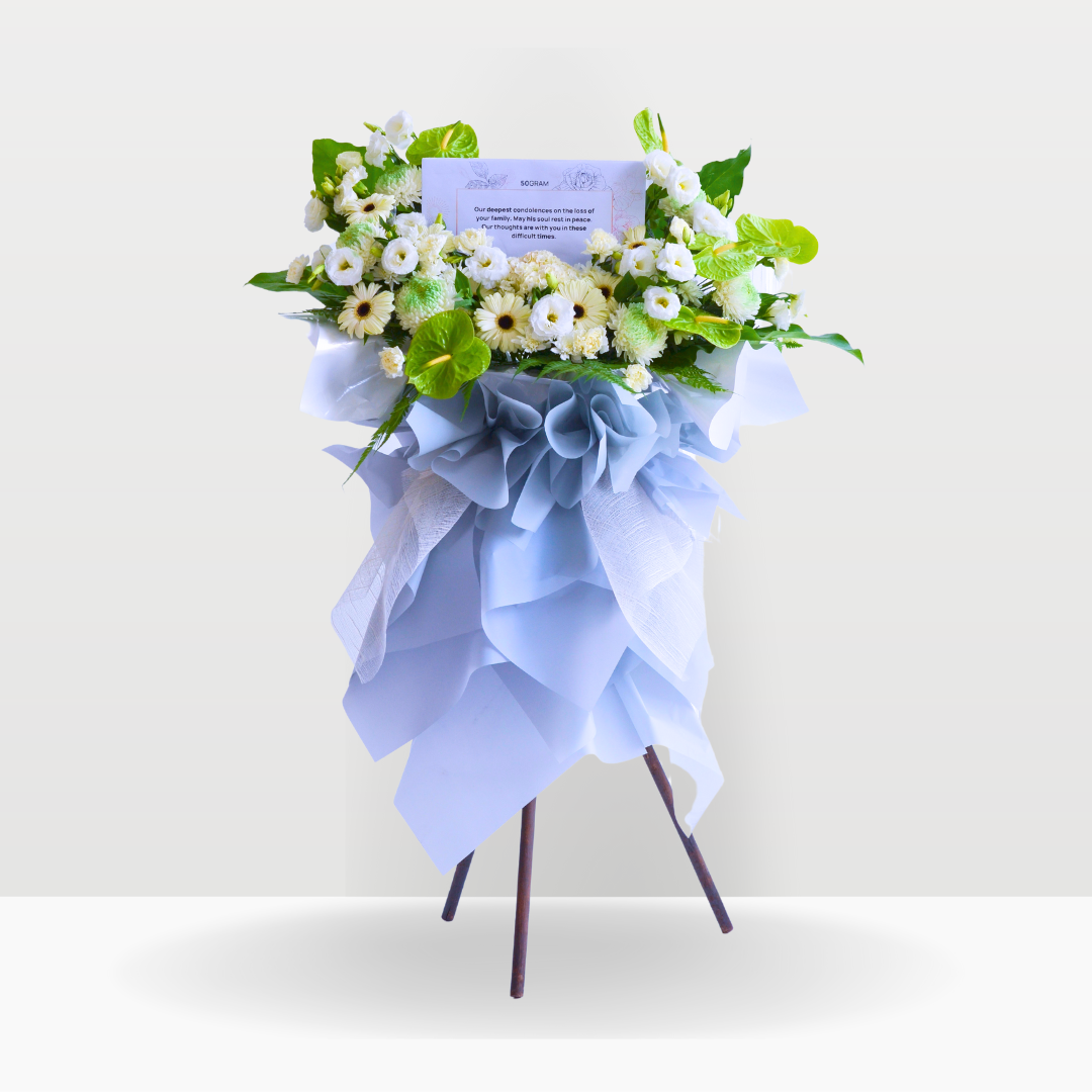 Eternal Serenity | Condolences Flower Stand Premium Size Free Delivery KL & PJ