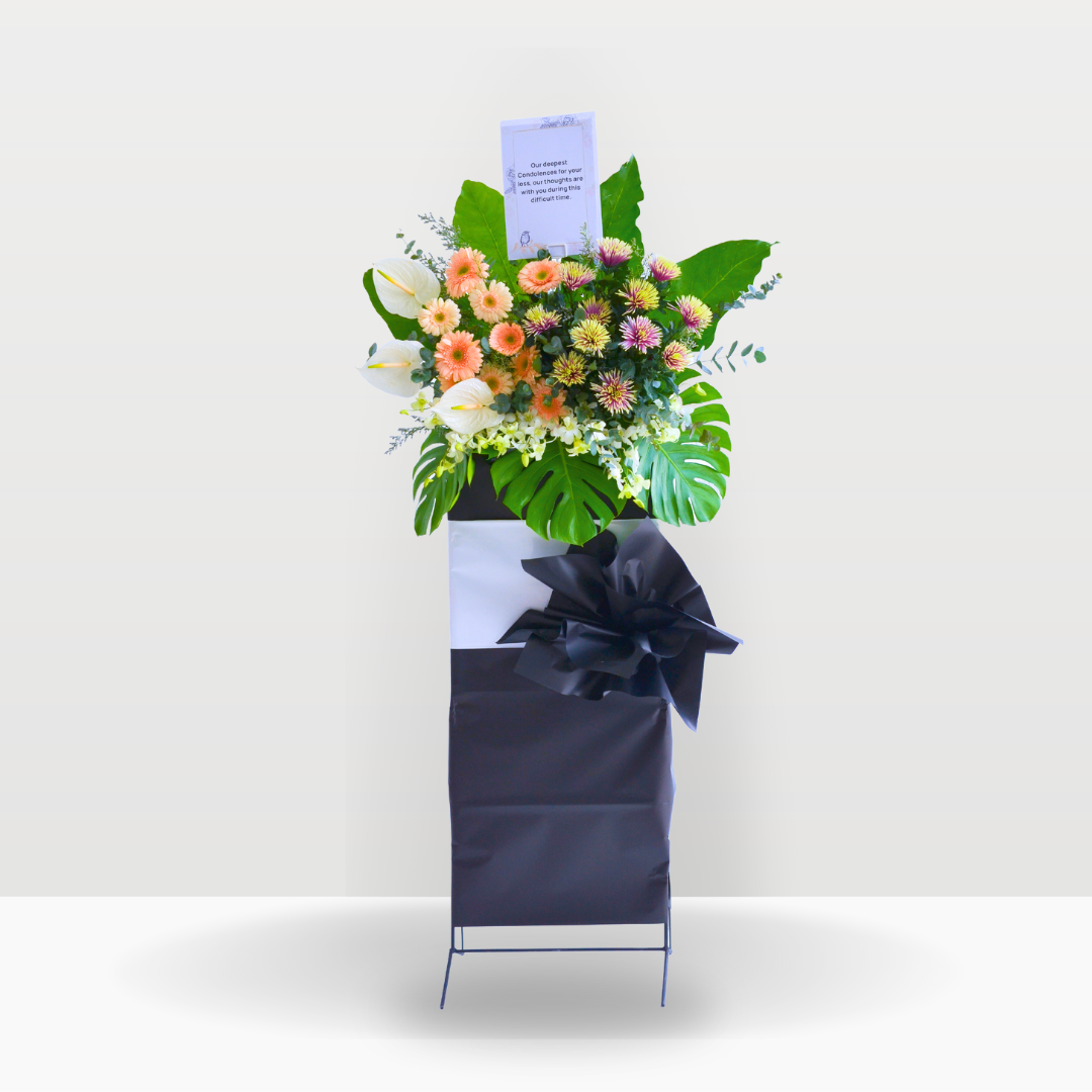 Ethereal Tribute | Condolences Flower Stand Standard Size Free Delivery KL & PJ