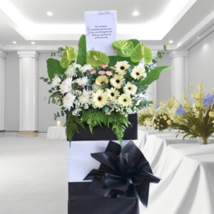 Luminous Memories | Condolences Flower Stand Standard Size Free Delivery KL & PJ