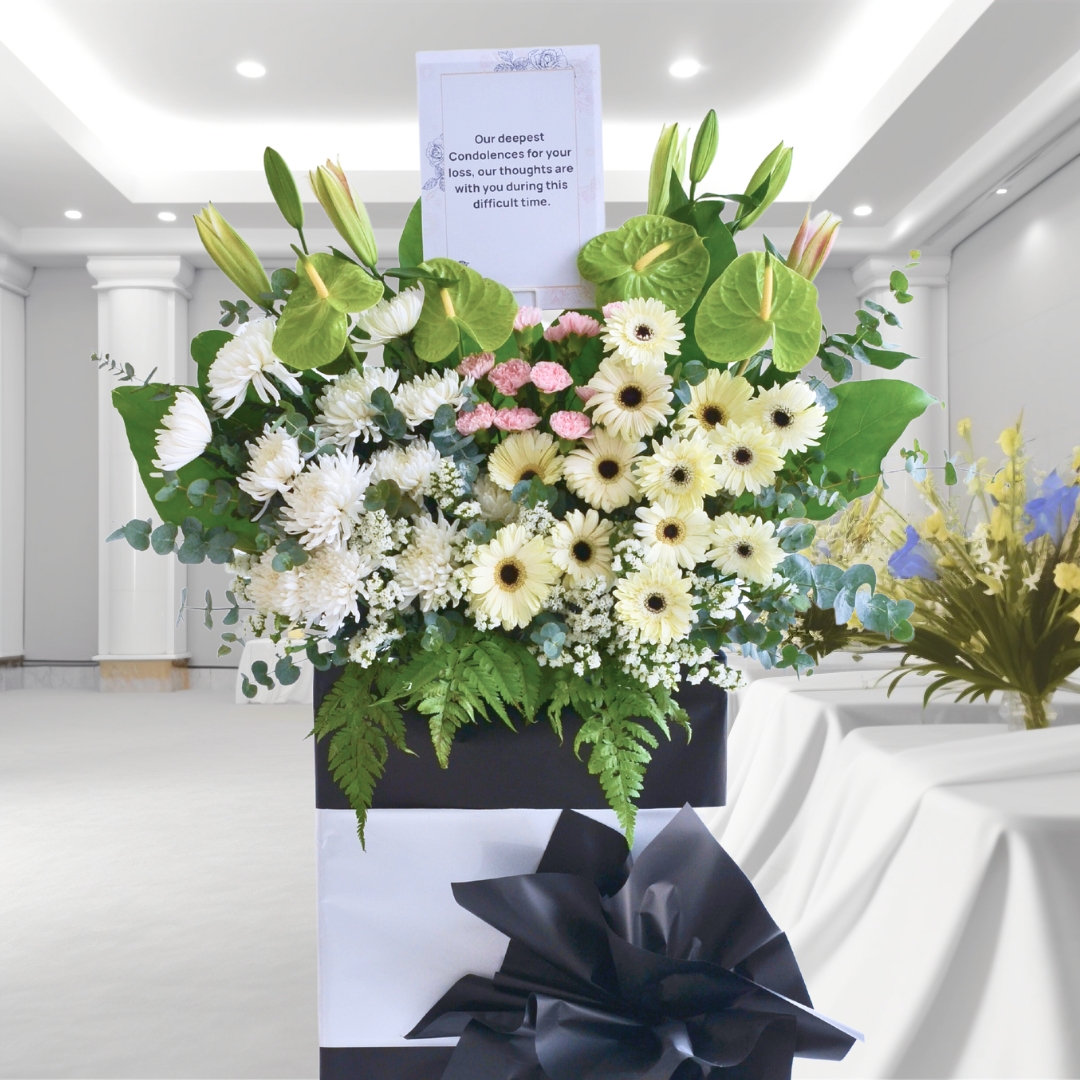 Luminous Memories | Condolences Flower Stand Premium Size Free Delivery KL & PJ