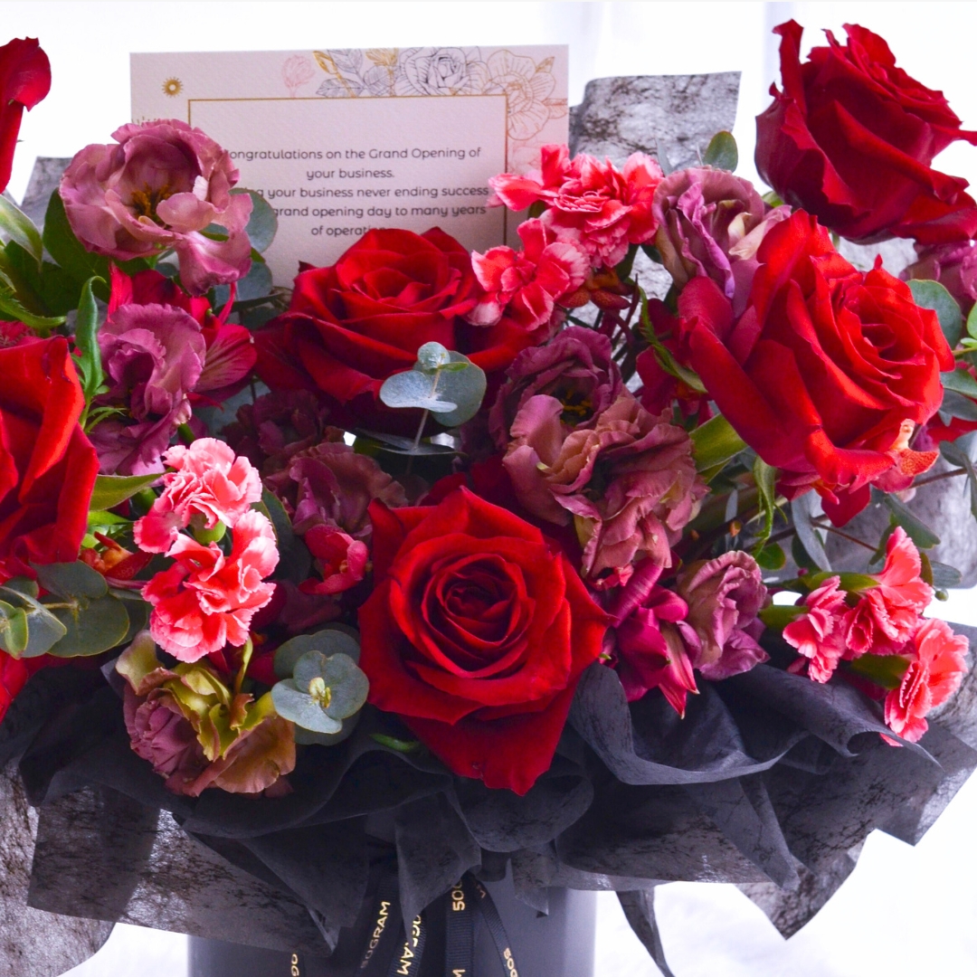Firestarter Red Business opening Flower Box | Fresh Flower | Free Delivery KL & PJ
