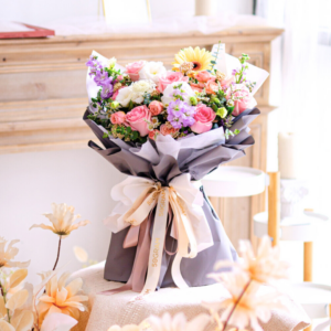 Garden Secret - Pink Rose Hand Bouquet Free Delivery KL & PJ