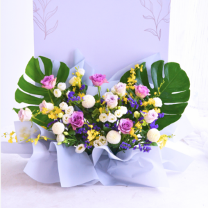 Purple Prosperity Business Opening Flower Steel Stand | Fresh Flower | Free Delivery KL & PJ