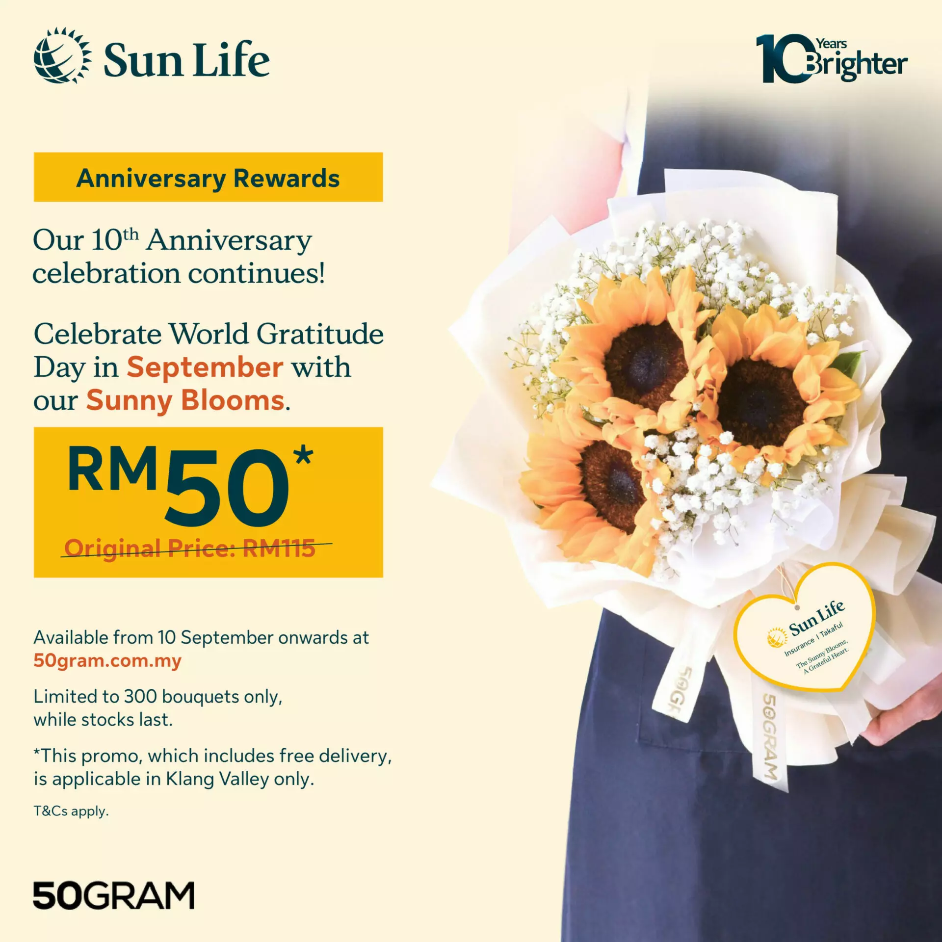 Sunny Blooms Sunflower Hand Bouquet