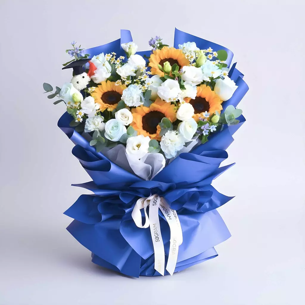 Floral Milestone Sunflower Hand Bouquet