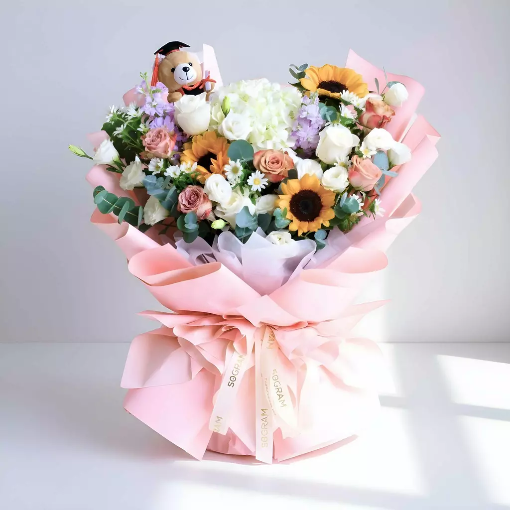 Sunrise Scholar Sunflower Hand Bouquet