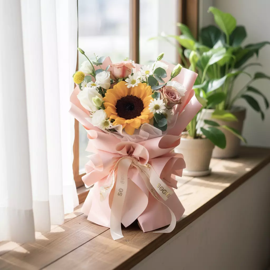 Sunrise Scholar Sunflower Hand Bouquet